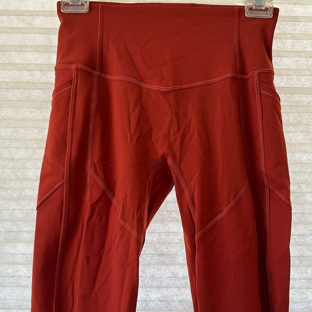 Lululemon orange workout leggings